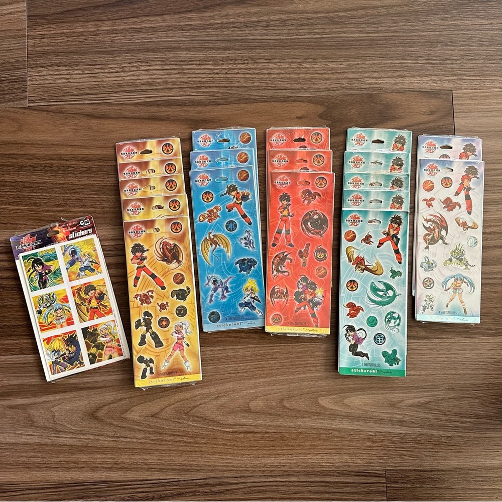 New Bakugan Battle Brawlers Hallmark Stickeroni Lot (19) Stickers 2009